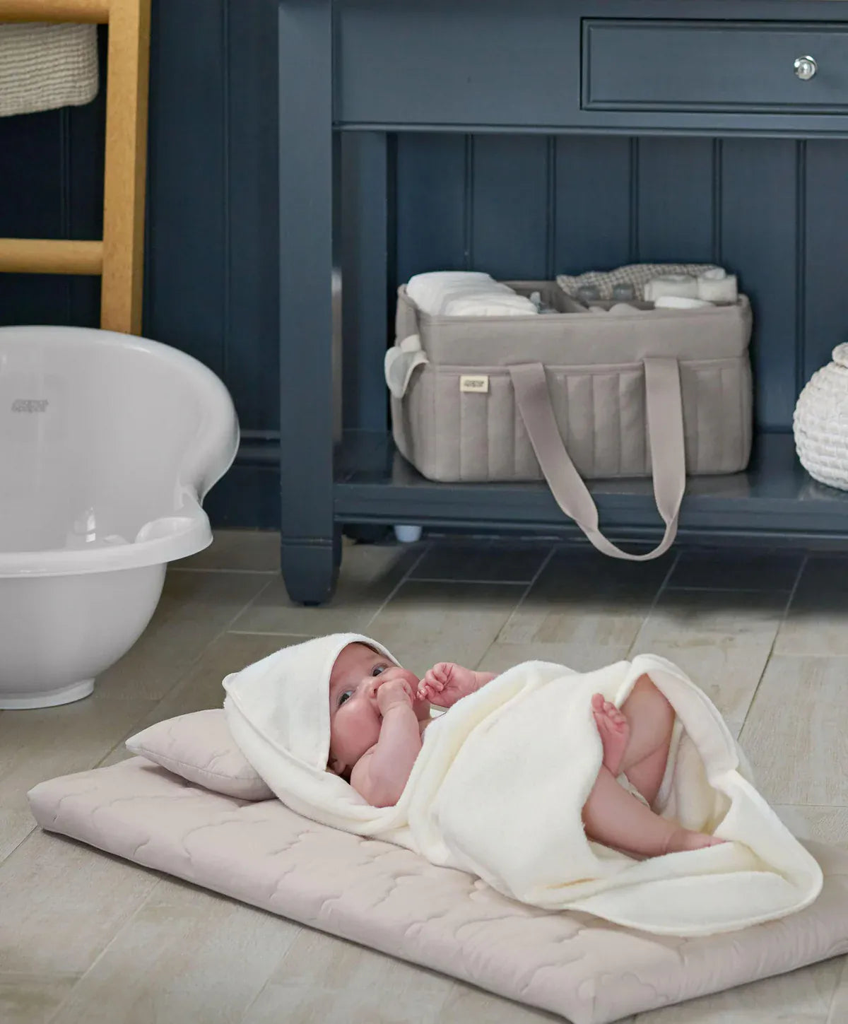 Mamas & Papas Nappy Caddy - Grey Waffle