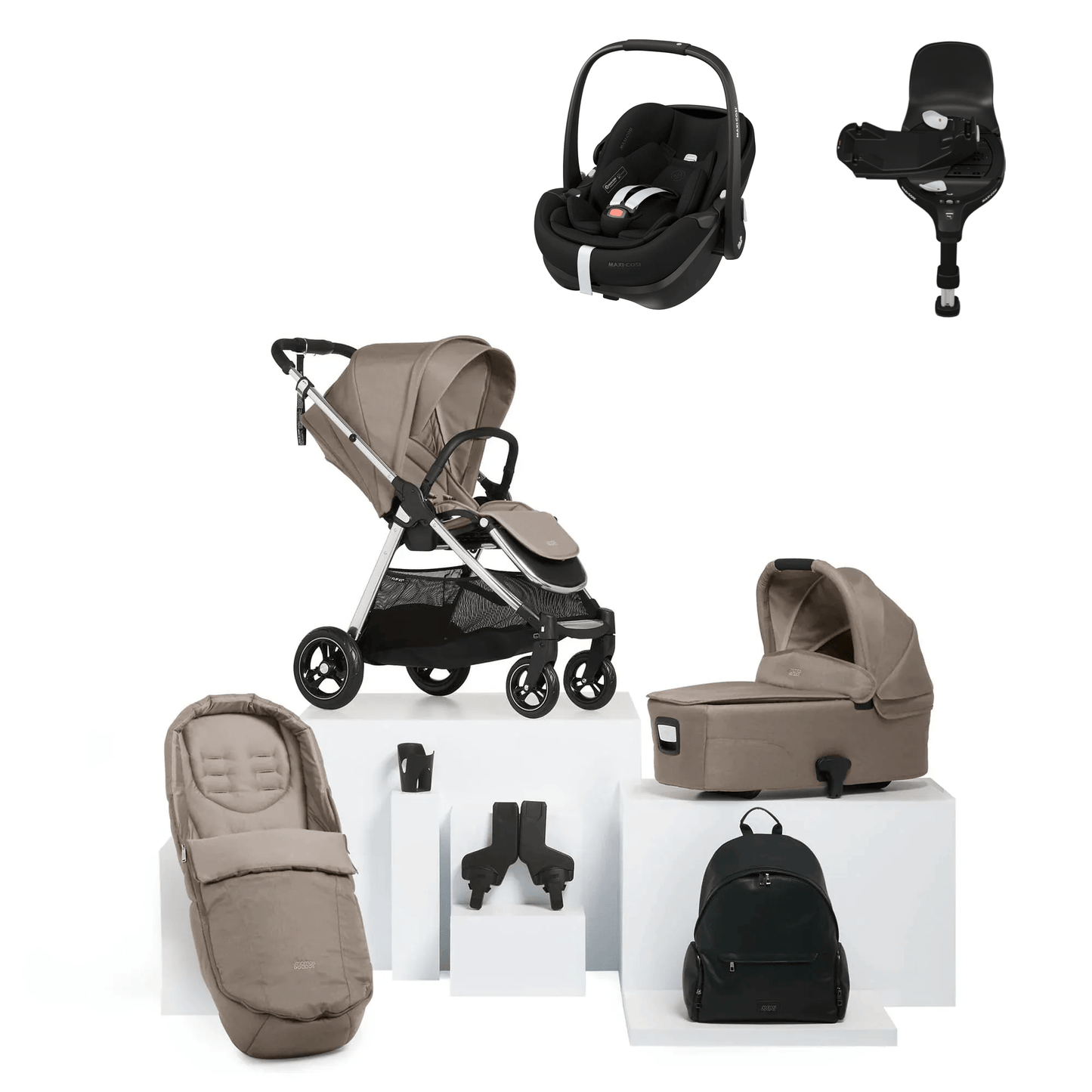 Mamas & Papas Flip XT3 (Pebble 360 PRO2) Travel System - Stone