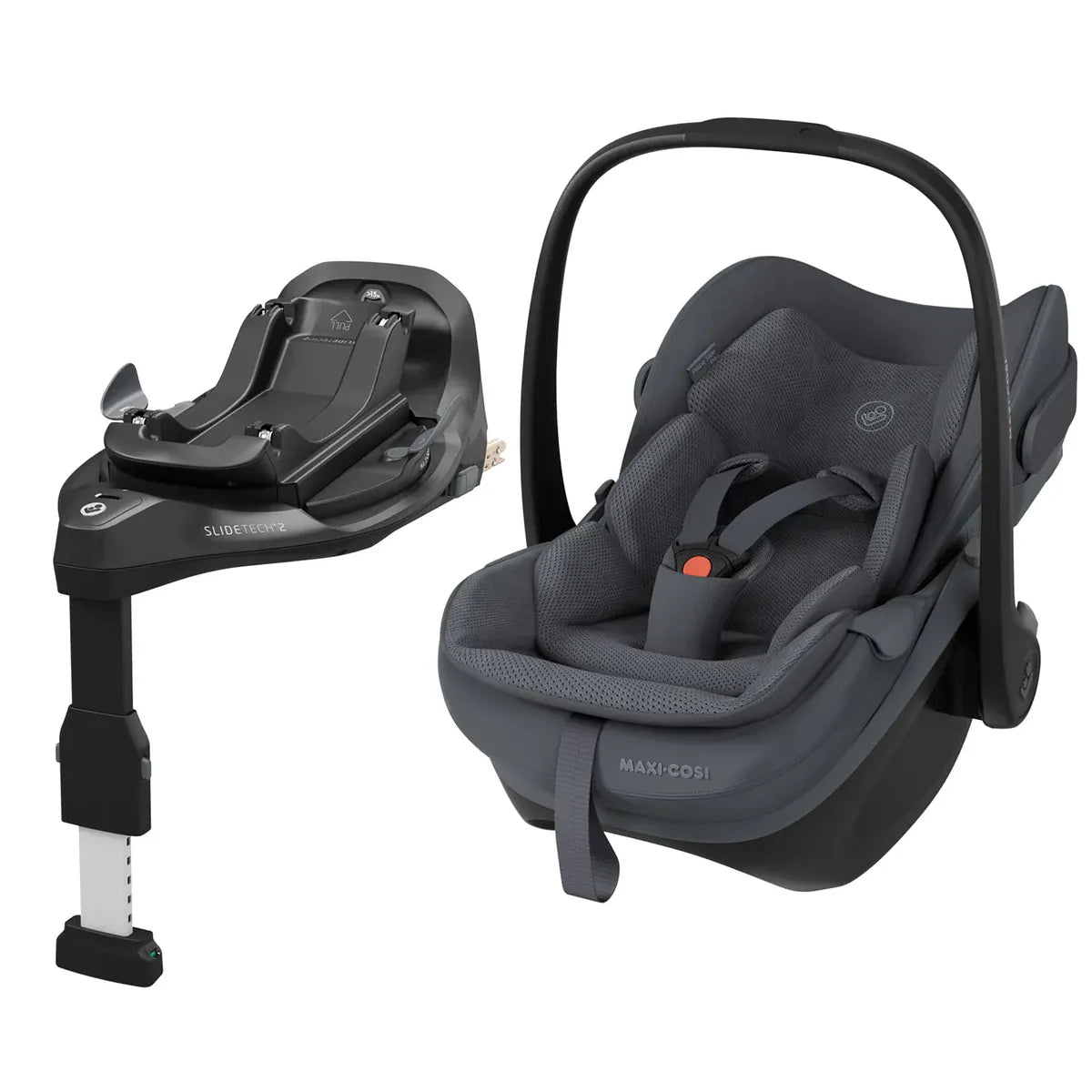 Maxi Cosi Pebble Slide Pro Car Seat and Base - Moon Graphite