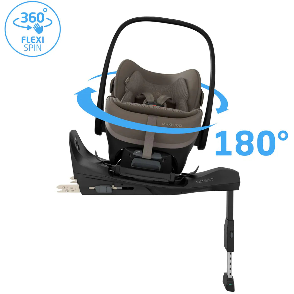 Maxi Cosi Pebble Slide Pro Car Seat and Base - Oak Truffle