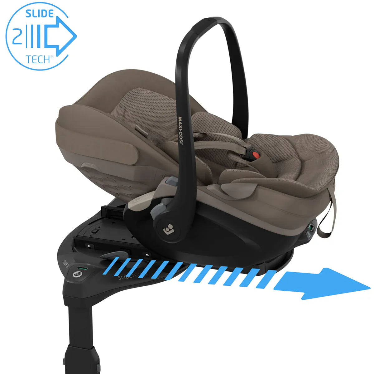 Maxi Cosi Pebble Slide Pro Car Seat and Base - Oak Truffle