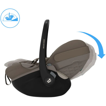 Maxi Cosi Pebble Slide Pro Car Seat and Base - Oak Truffle