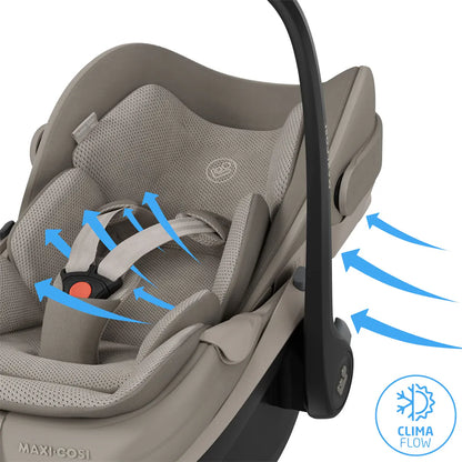 Maxi Cosi Pebble Slide Pro Car Seat and Base - Sapphire Sand