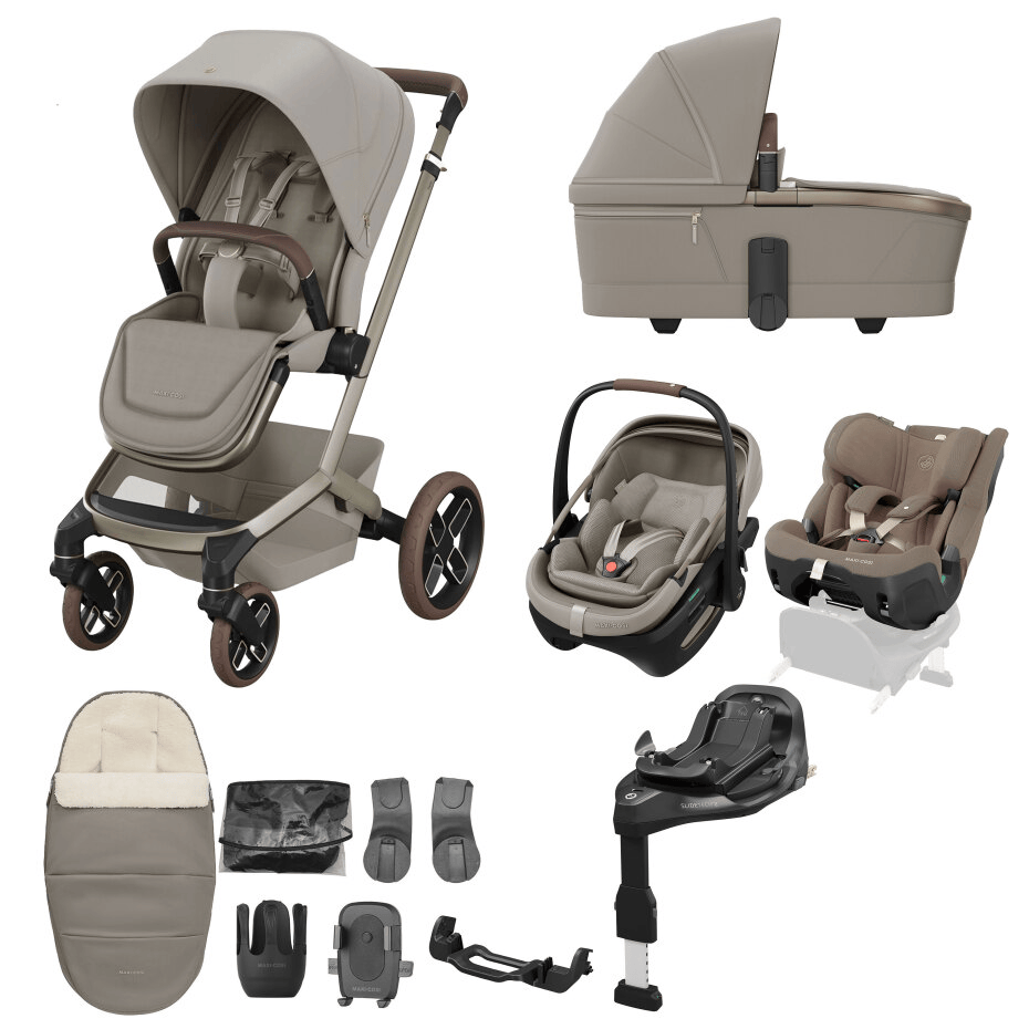 Maxi Cosi Fame (10 Piece) Ultimate Family Travel System - Sapphire Sand