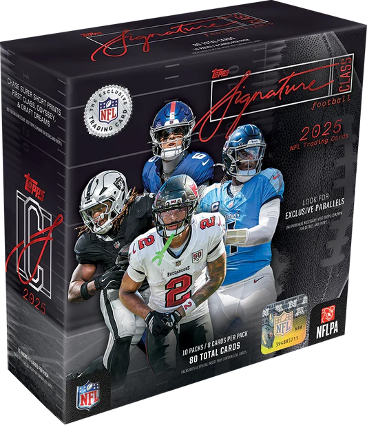 2025 Topps Signature Class Football Mega Box Preorder Ship by 06/08/26