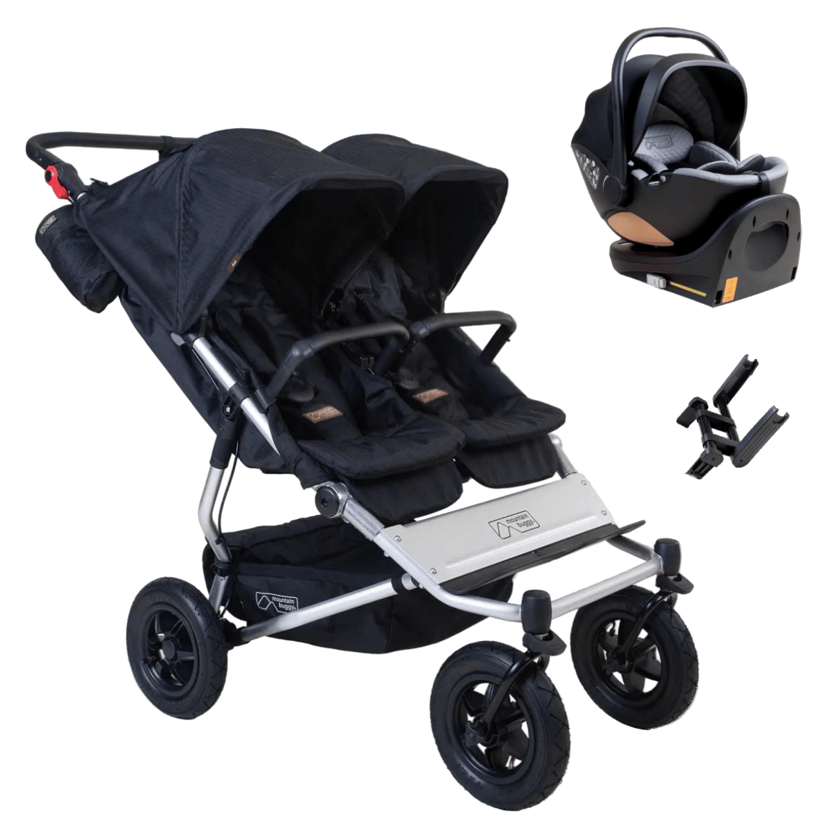 Mountain Buggy Duet Car Seat Bundle - Caviar