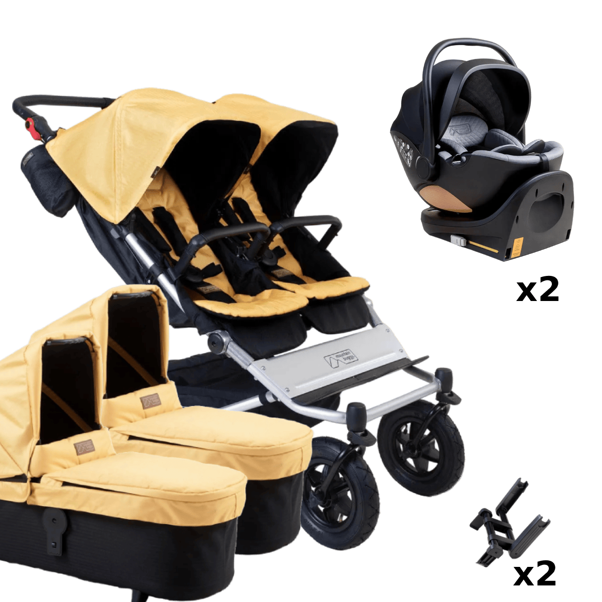 Mountain Buggy Duet (Nest) Twin Travel System - Solare