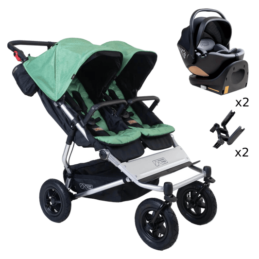 Mountain Buggy Duet Twin Car Seat Bundle - Matcha