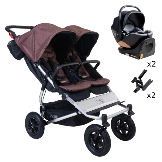 Mountain Buggy Duet Twin Car Seat Bundle - Mustang