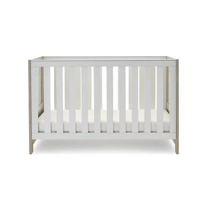 Obaby Nika Cot Bed - Grey Wash with White