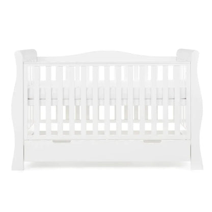 Obaby Stamford Luxe Sleigh Cot Bed - White