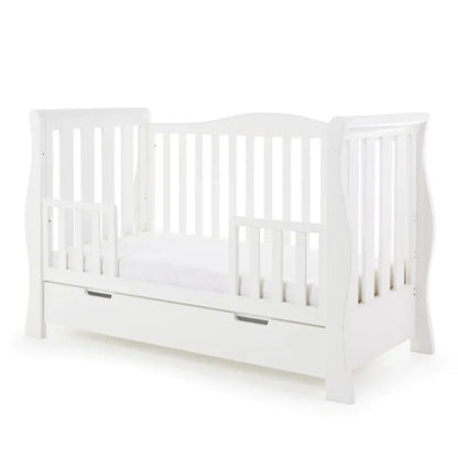 Obaby Stamford Luxe Sleigh Cot Bed - White