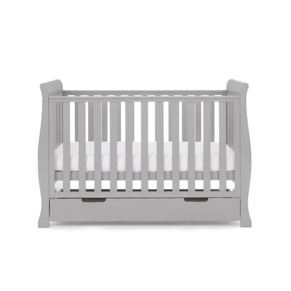 Obaby Stamford Mini Sleigh Cot Bed - Warm Grey