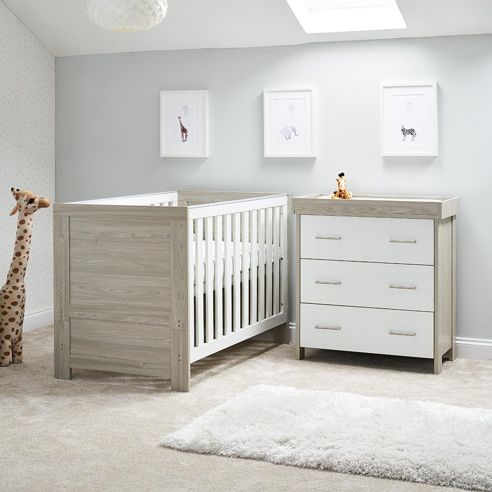 Obaby Nika (2 Piece) Room Set - Grey Wash & White