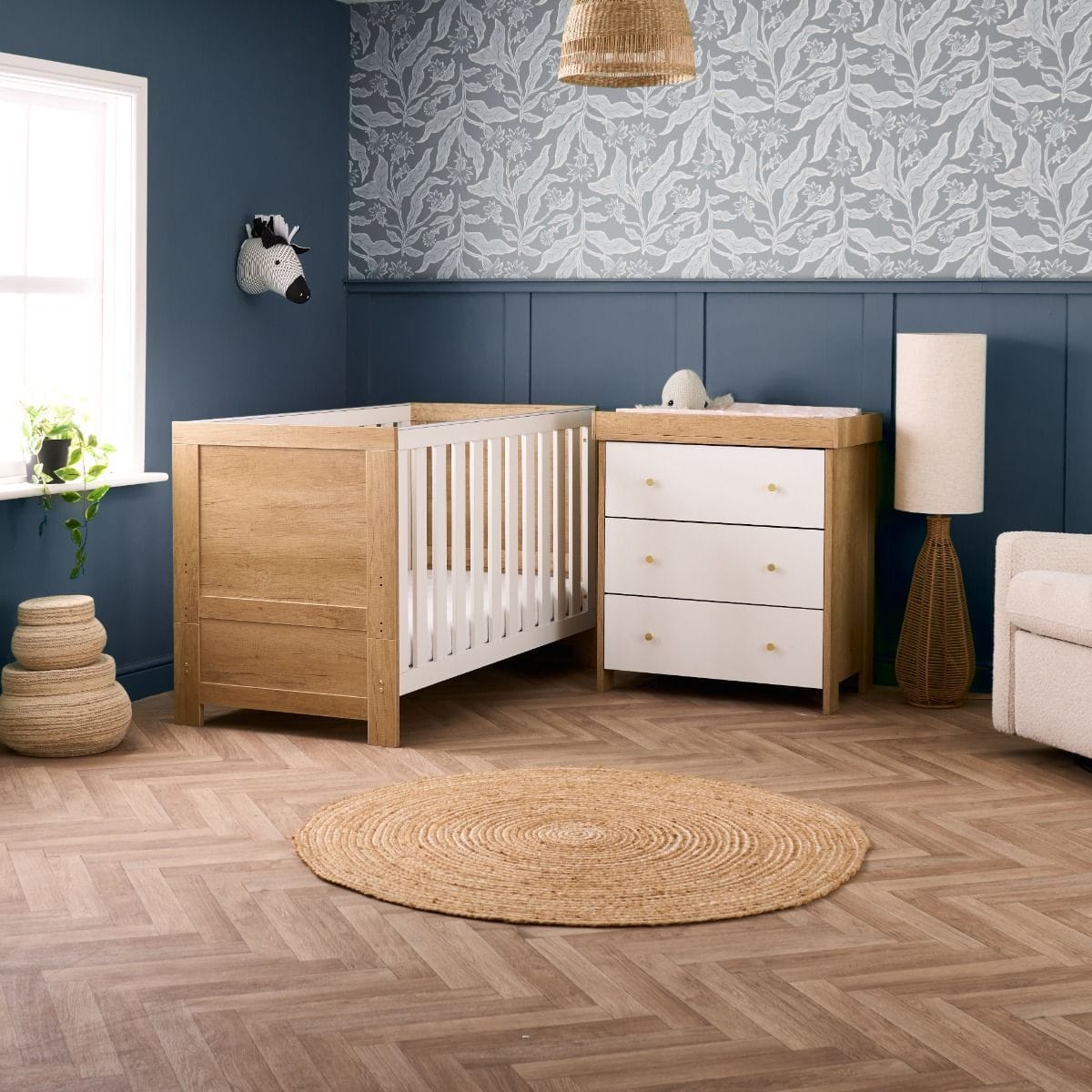 Obaby Nika (2 Piece) Room Set - Oak & White