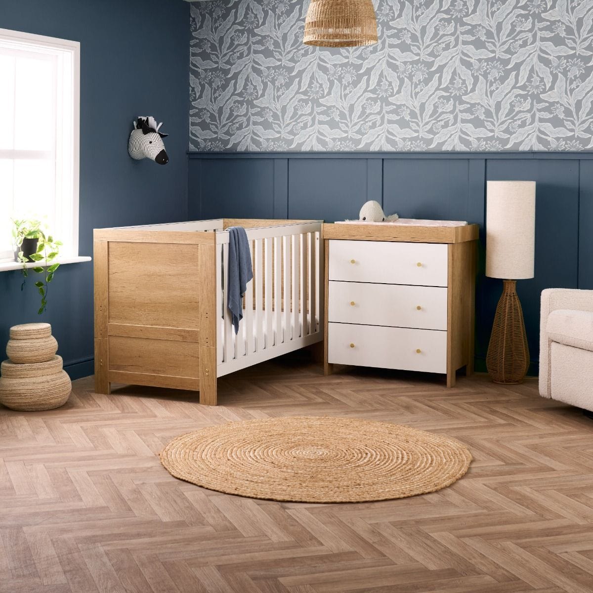 Obaby Nika (2 Piece) Room Set - Oak & White