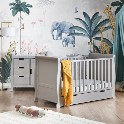 Obaby Stamford Classic Sleigh (2 Piece) Room Set - Warm Grey