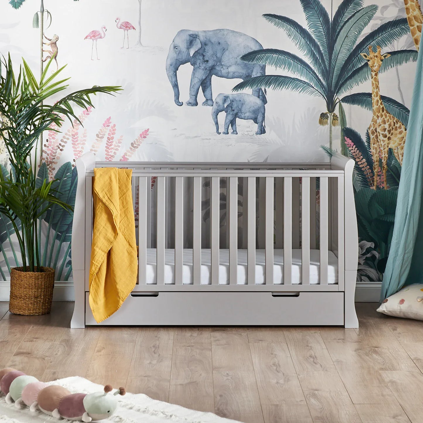Obaby Stamford Classic Sleigh (2 Piece) Room Set - Warm Grey
