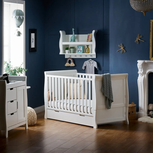 Obaby Stamford Classic Sleigh (2 Piece) Room Set - White