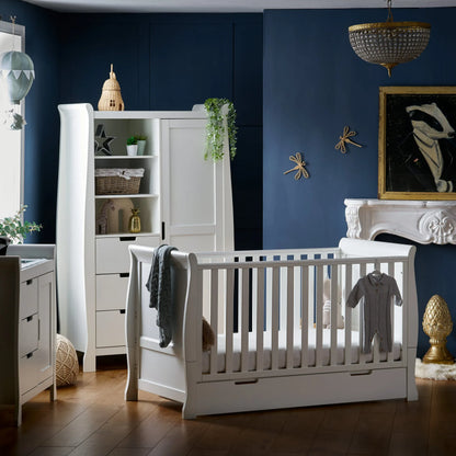 Obaby Stamford Classic Sleigh (3 Piece) Room Set - White