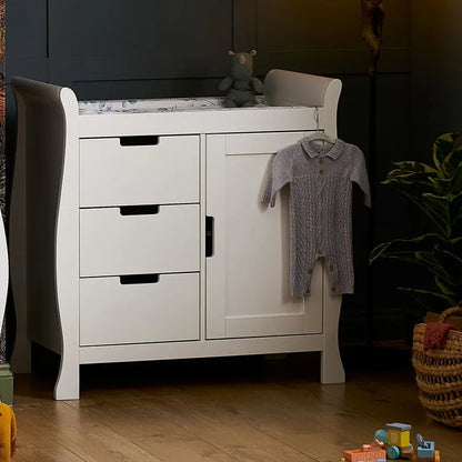 Obaby Stamford Luxe Sleigh (2 Piece) Room Set - White