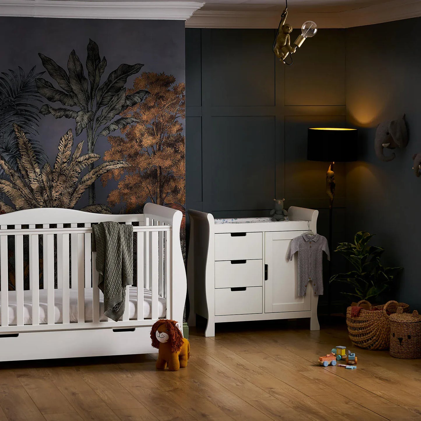 Obaby Stamford Luxe Sleigh (2 Piece) Room Set - White