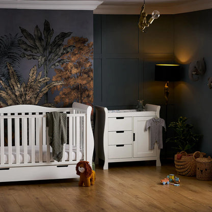 Obaby Stamford Luxe Sleigh (2 Piece) Room Set - White