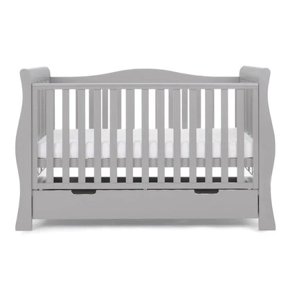 Obaby Stamford Luxe Sleigh (3 Piece) Room Set - Warm Grey