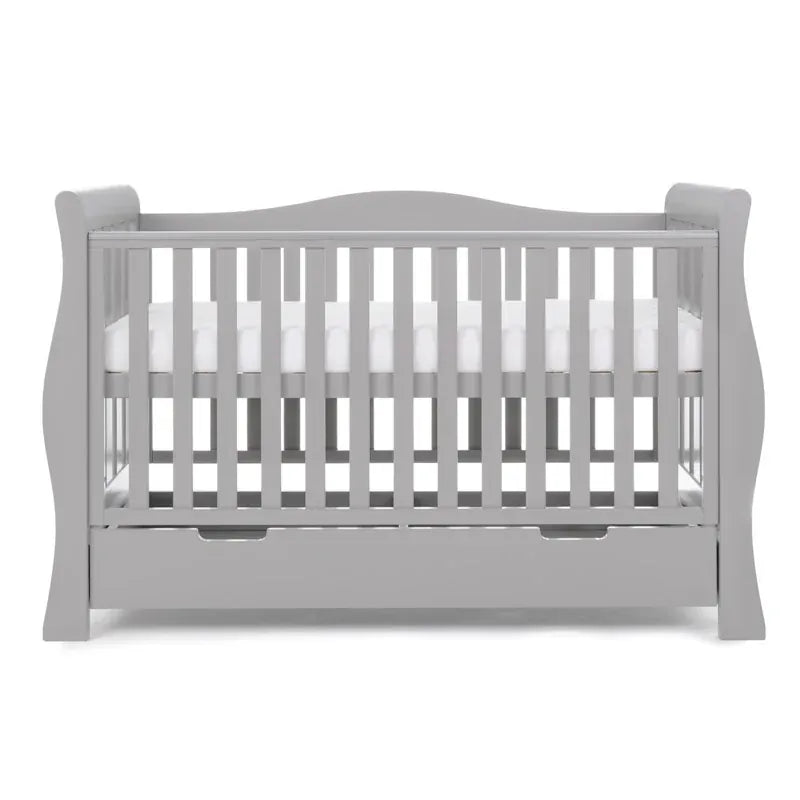 Obaby Stamford Luxe Sleigh (3 Piece) Room Set - Warm Grey