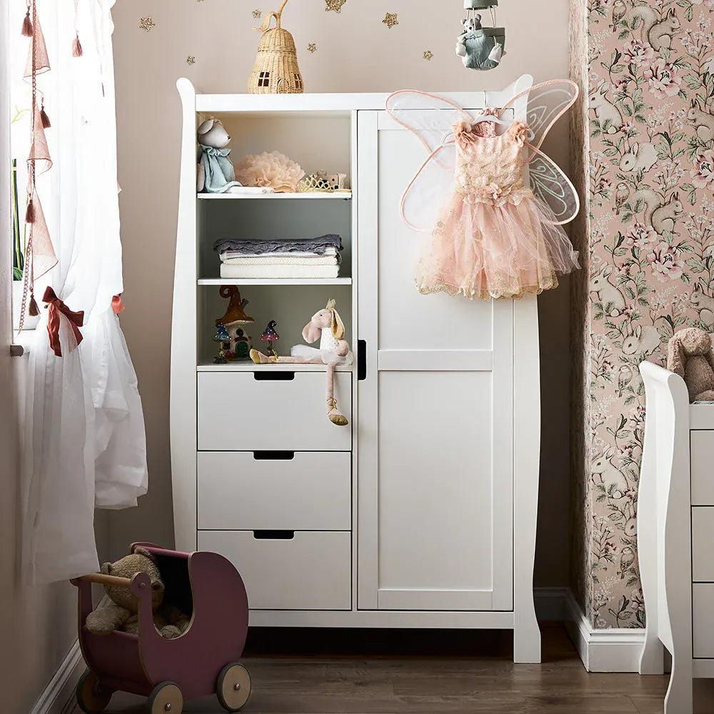 Obaby Stamford Luxe Sleigh (3 Piece) Room Set - White