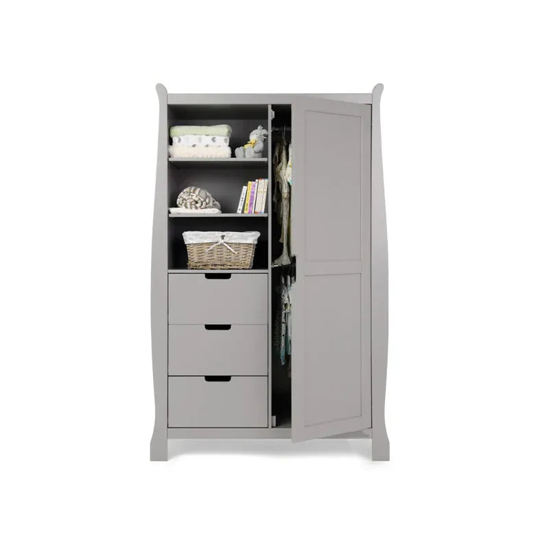 Obaby Stamford Mini Sleigh (3 Piece) Room Set - Warm Grey