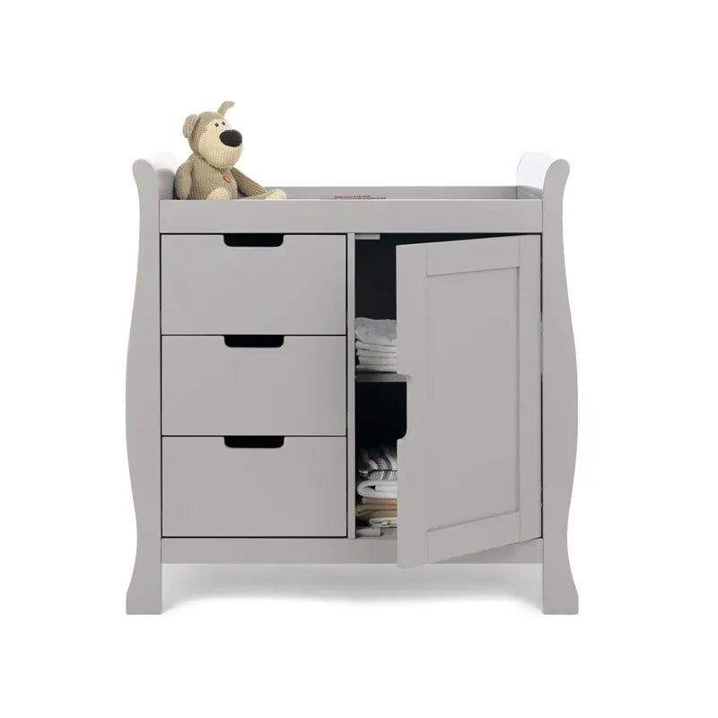 Obaby Stamford Mini Sleigh (3 Piece) Room Set - Warm Grey