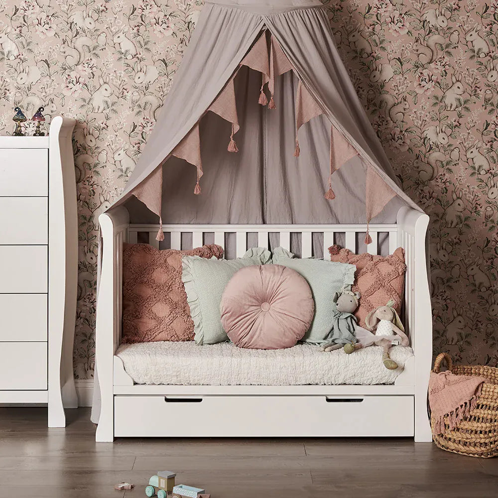 Obaby Stamford Mini Sleigh (3 Piece) Room Set - White