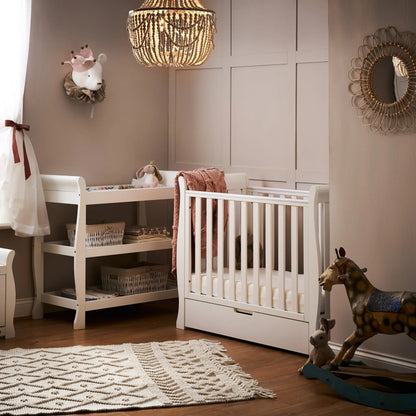 Obaby Stamford Space Saver Sleigh (2 Piece) Room Set - White
