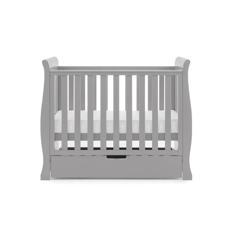 Obaby Stamford Space Saver Sleigh Cot - Warm Grey