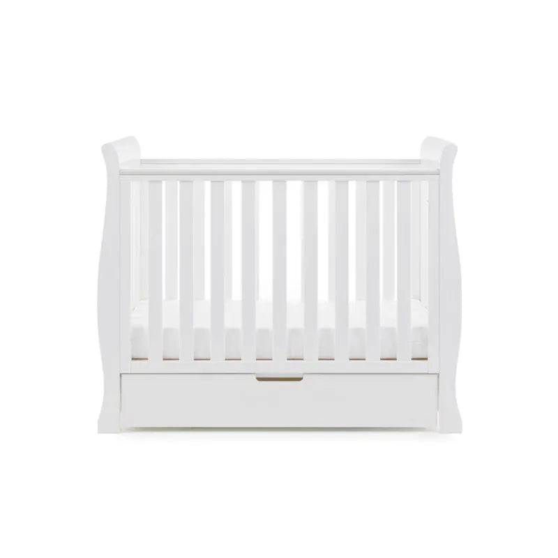 Obaby Stamford Space Saver Sleigh Cot - White
