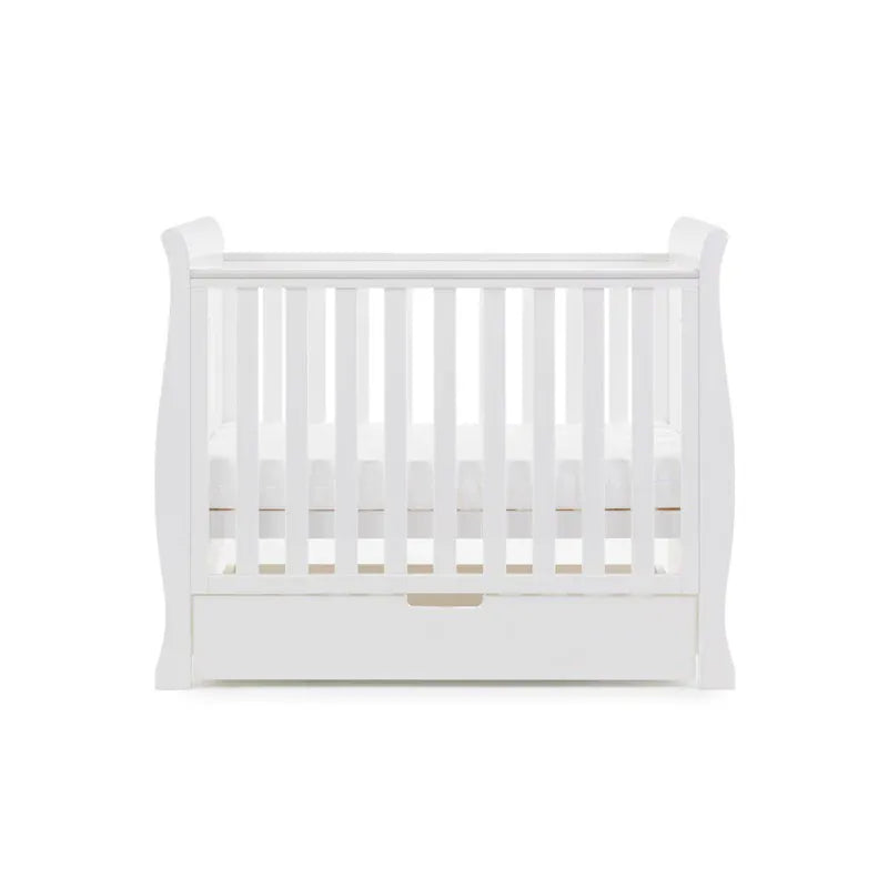 Obaby Stamford Space Saver Sleigh Cot - White