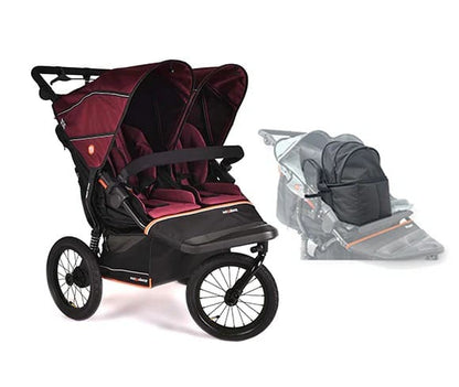 Out N About Nipper Double V6 Plus Pod Newborn and Toddler Bundle - Brambleberry Red