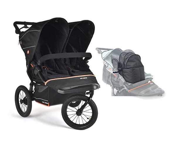 Out N About Nipper Double V6 Plus Pod Newborn and Toddler Bundle - Summit Black
