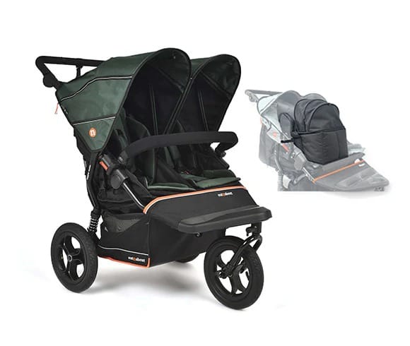 Out N About Nipper Double V6 Pod Newborn and Toddler Bundle - Sycamore Green