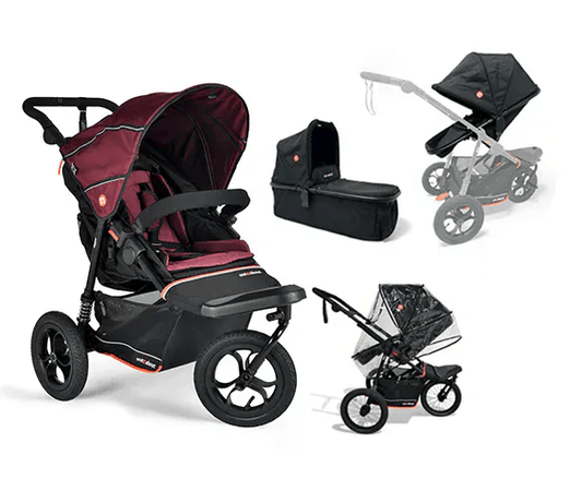 Out N About Nipper V6 (Switch) Newborn Bundle - Brambleberry Red