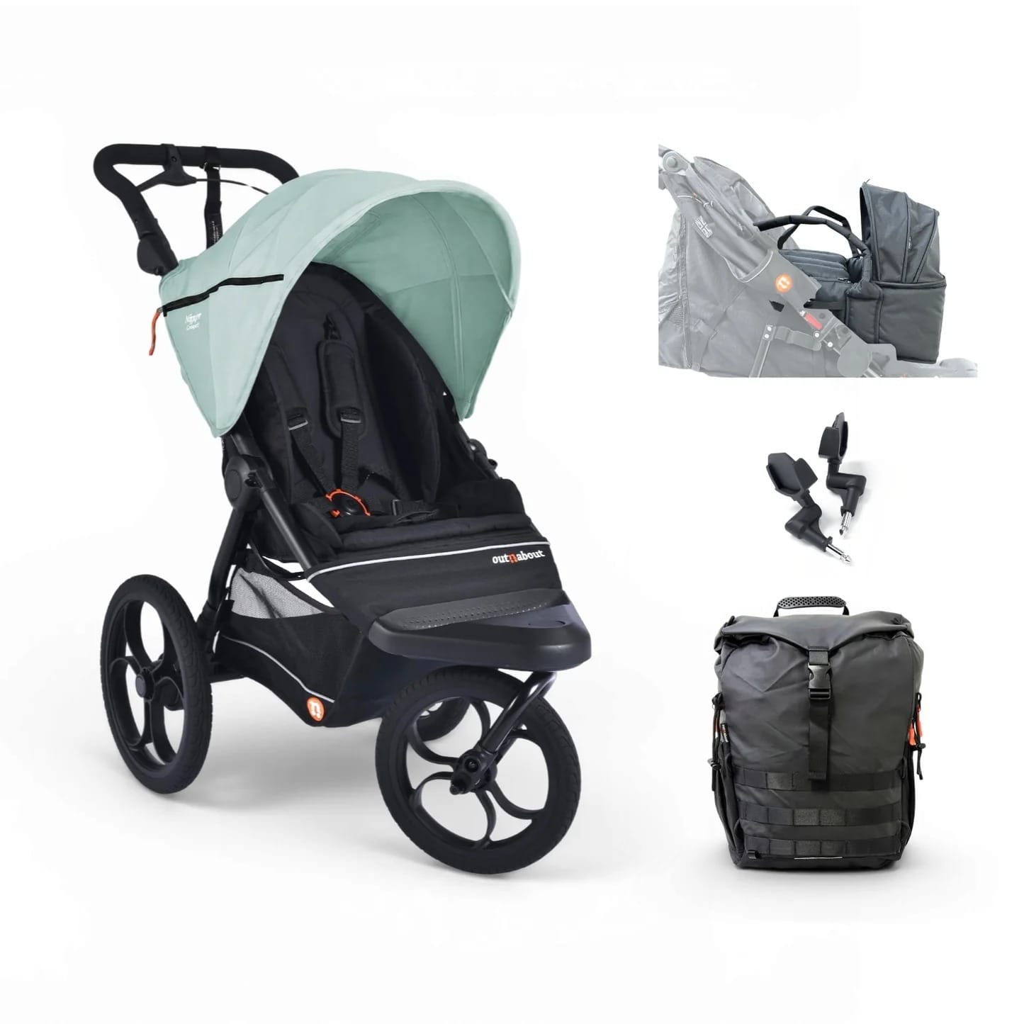 Out N About Nipper Compact Newborn Pod Bundle - Green