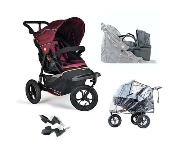 Out N About Nipper V6 Newborn Pod Bundle - Brambleberry Red