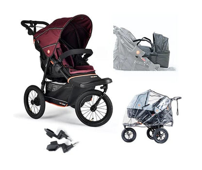 Out N About Nipper V6 Plus Newborn Pod Bundle - Brambleberry Red