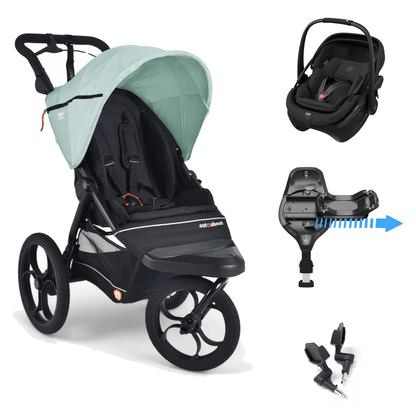 Out N About Nipper Compact (Coral Slide Pro) Travel System - Green