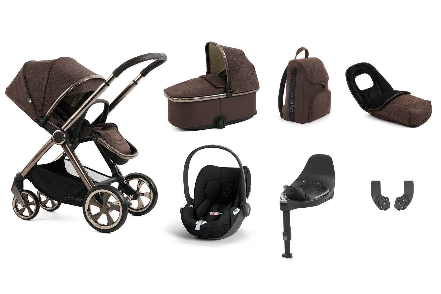 Oyster 4 Luxury (Cloud T) Travel System - Brown Raven