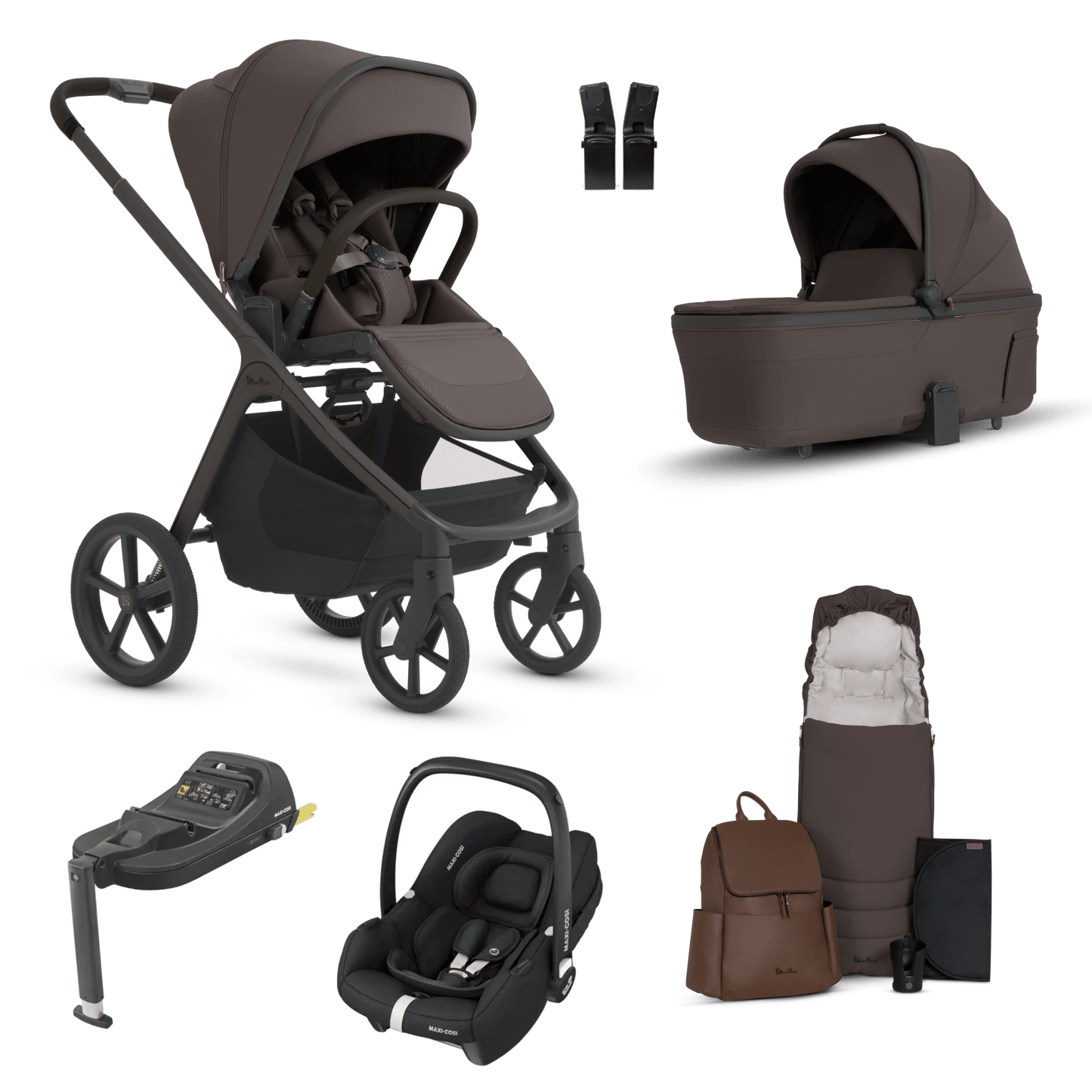 Silver Cross Cove 2 (Cabriofix i-Size) Travel System - Chocolate