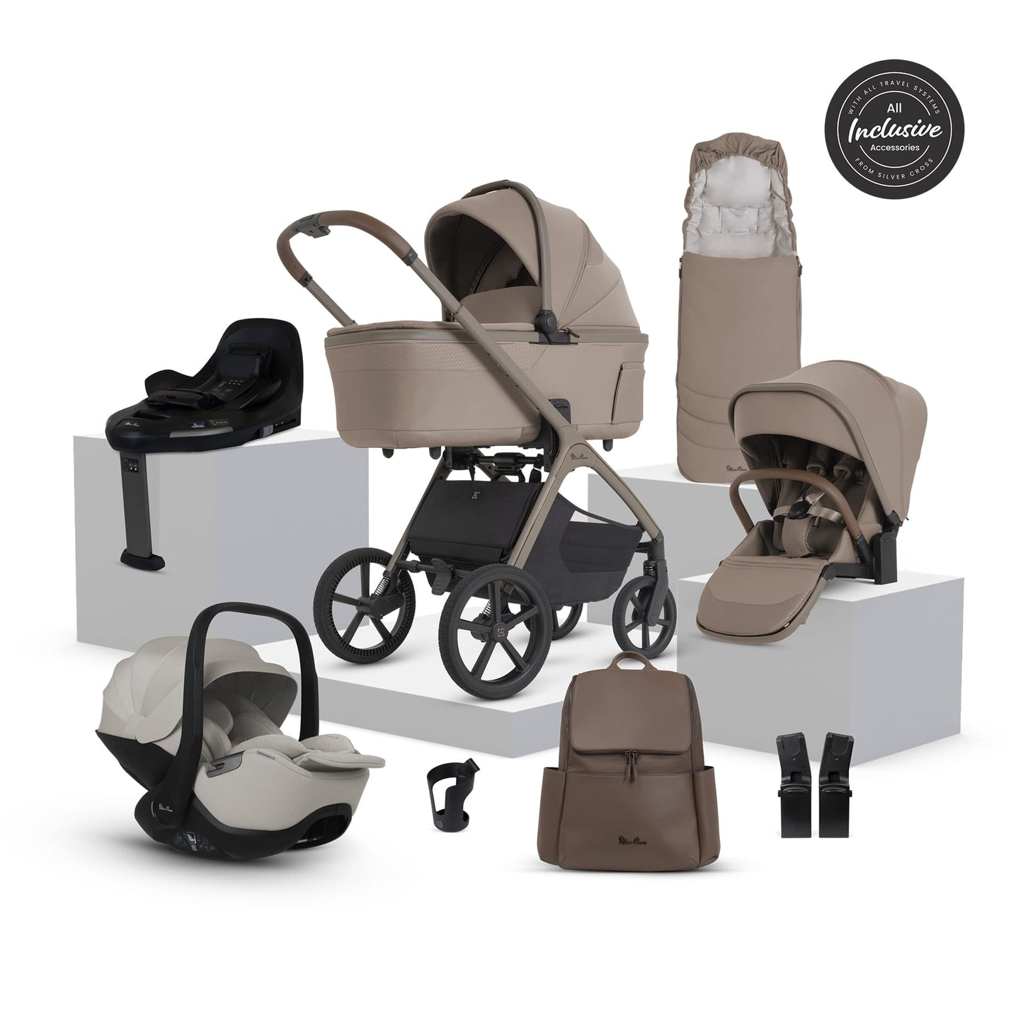 Silver Cross Cove 2 Ultimate 360 Travel System - Champagne