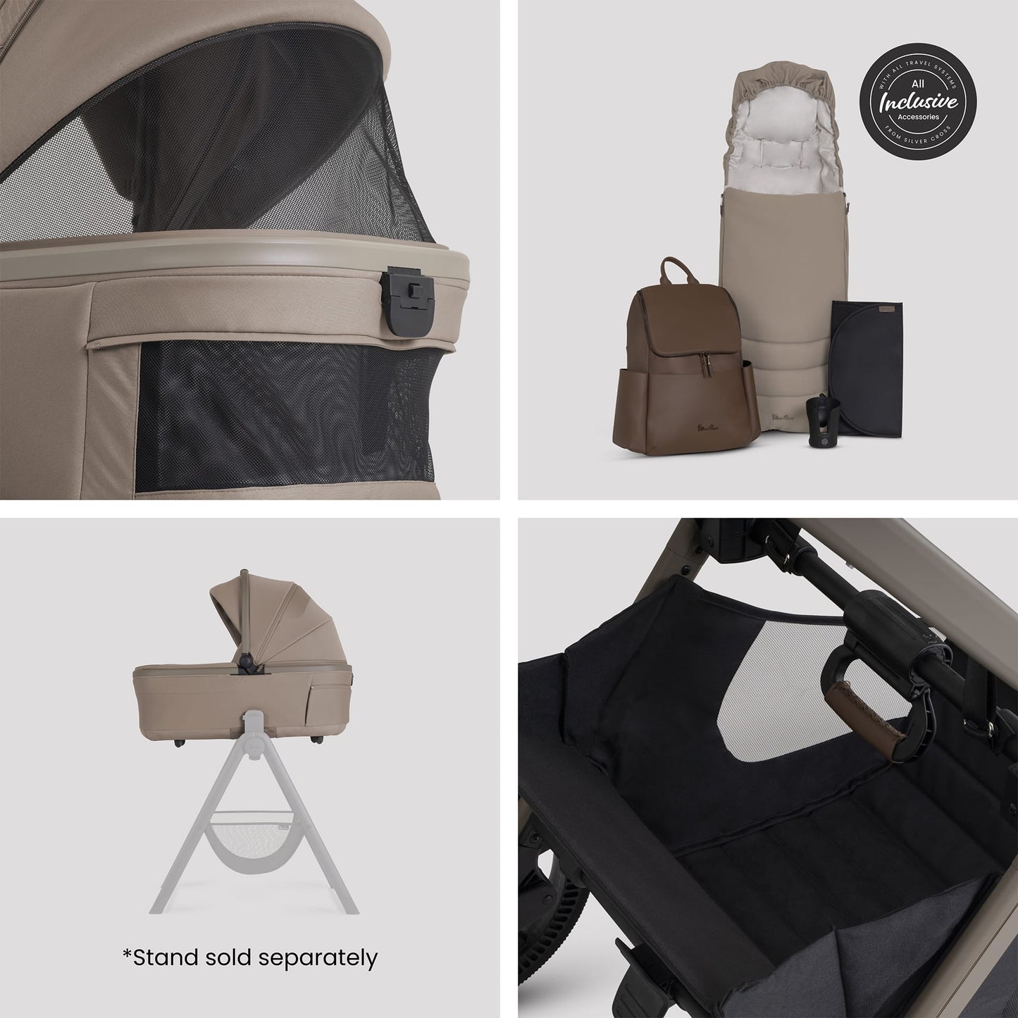 Silver Cross Cove 2 (Cabriofix i-Size) Travel System - Champagne