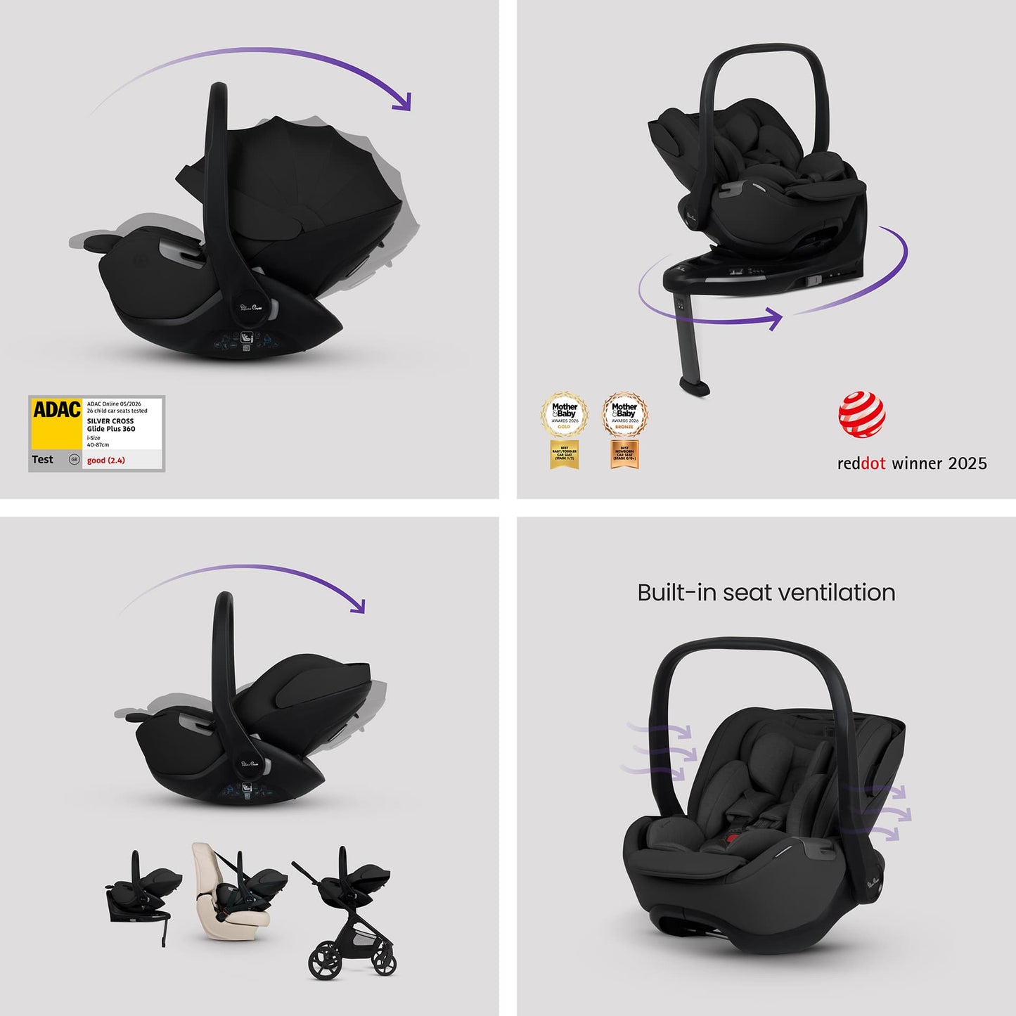 Silver Cross Cove 2 Ultimate 360 Travel System - Onyx